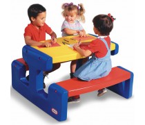 Vaikiškas iškylos stalas su 2 suoliukais | Little Tikes 